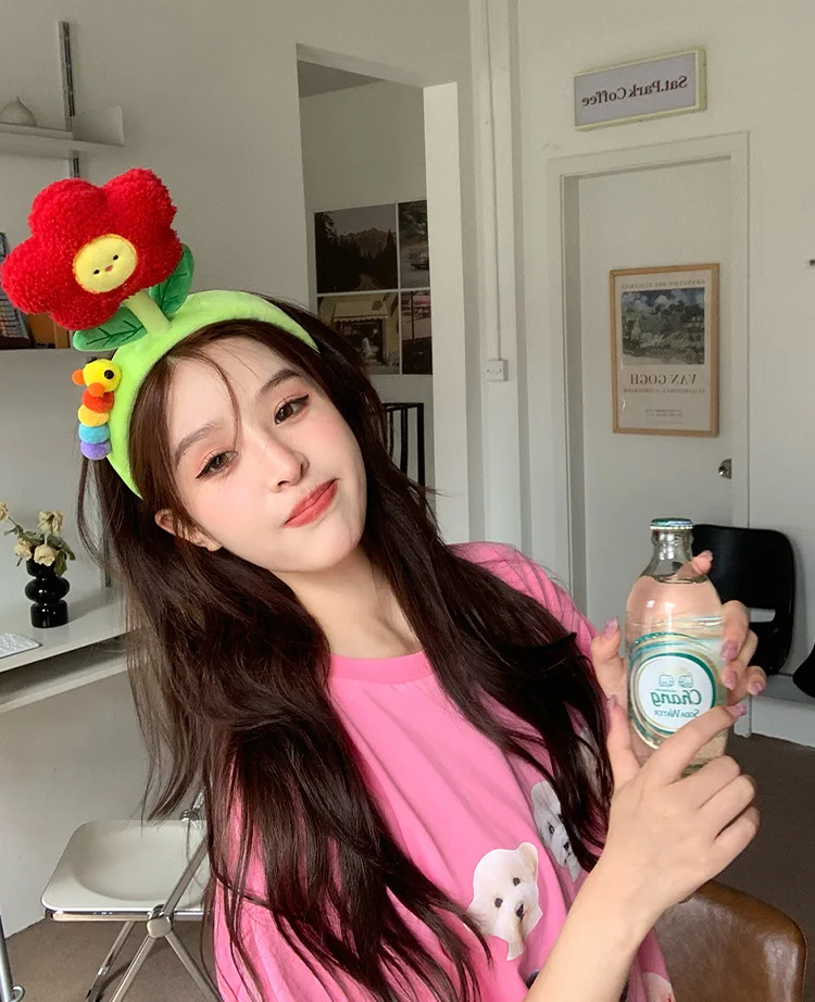 أفخم الدب الأذن هيرباند للفتيات ، حيوان جميل ، الفراولة ، الأرنب ، زخرفة رباط شعر ، الموضة الكورية ، اكسسوارات للشعر ، لطيف ، الوردي ، جديد