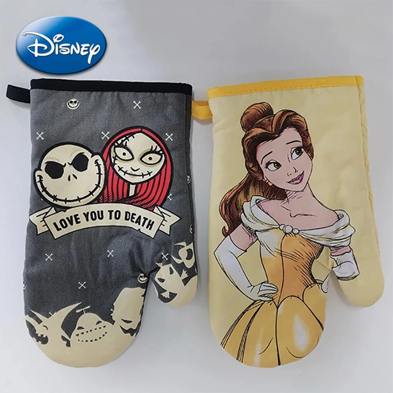 

Перчатки для духовки Джек Салли Miniso Disney Belle Princess Мультяшные фигурки для выпечки Кухня Микроволновая печь защита от ожогов изоляция