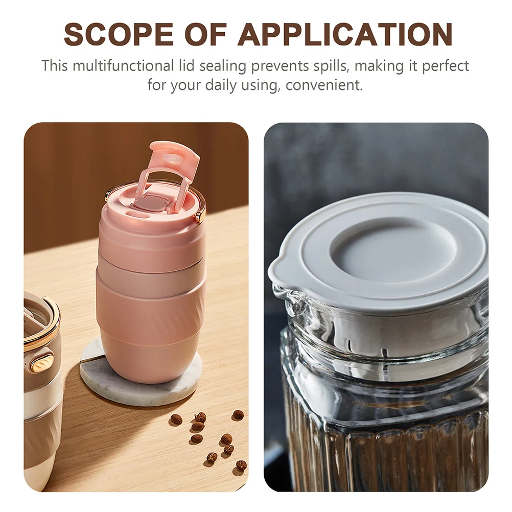 

6Pcs Bottle Sealing Rings Silicone Replacement Flexible Elastic Leak Proof Lid Seal for Insulated Bottles Bottle Sealing Ring