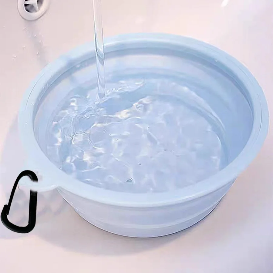 Folded Silicone Bowl for Pets, Portable Bowl for Travel, Promotional Gifts