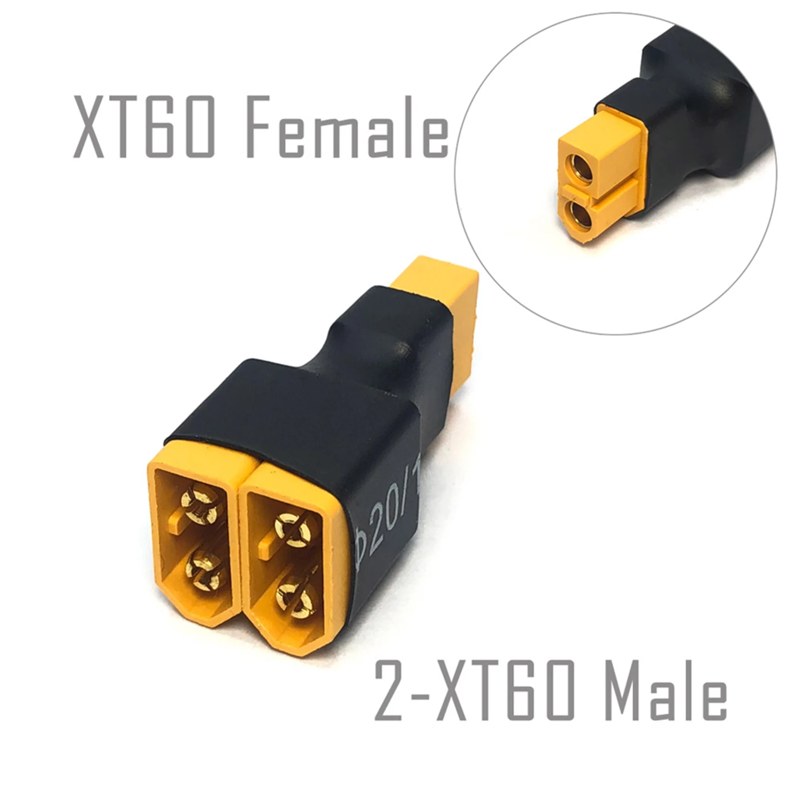 ขั้วต่อปลั๊กพลาสติก อุปกรณ์ DIY แบบ XT60 ตัวเมีย เป็น XT60 ตัวผู้ อะไหล่ RC ตัวแปลงขั้วต่อ สำหรับเปลี่ยนแบตเตอรี่ลิเธียม ESC