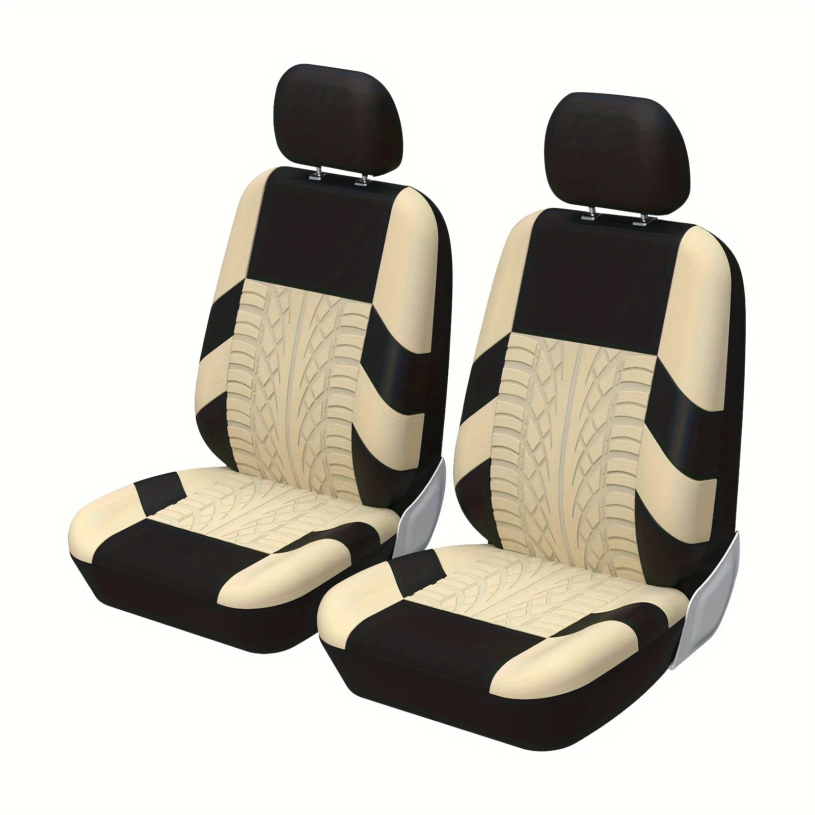 2 Front Car Seat Covers Polyester For Car Universal Cloth SUV Sedan Van Automotive Interior Covers