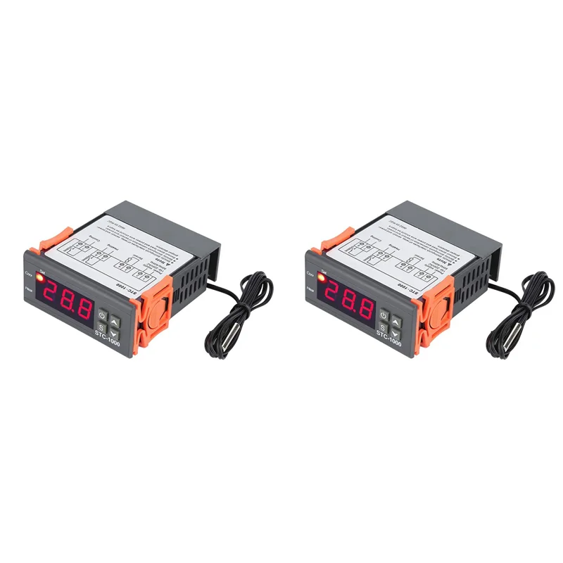 ABRW-2X STC-1000 110-220 В цифровой регулятор температуры терморегулятор инкубатор реле светодиодный 10A инструмент для нагрева и охлаждения