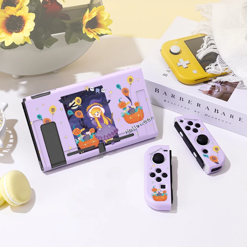 Funda protectora de fiesta de Halloween para Switch Oled, funda delgada de TPU suave para consola Nintendo Switch, accesorios de juego NS