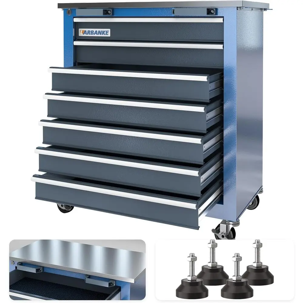 

Portable Rolling Toolbox with 360° Swivel Wheels, Padded Seat, Keyed Locking System, and Modular Storage Compatibility