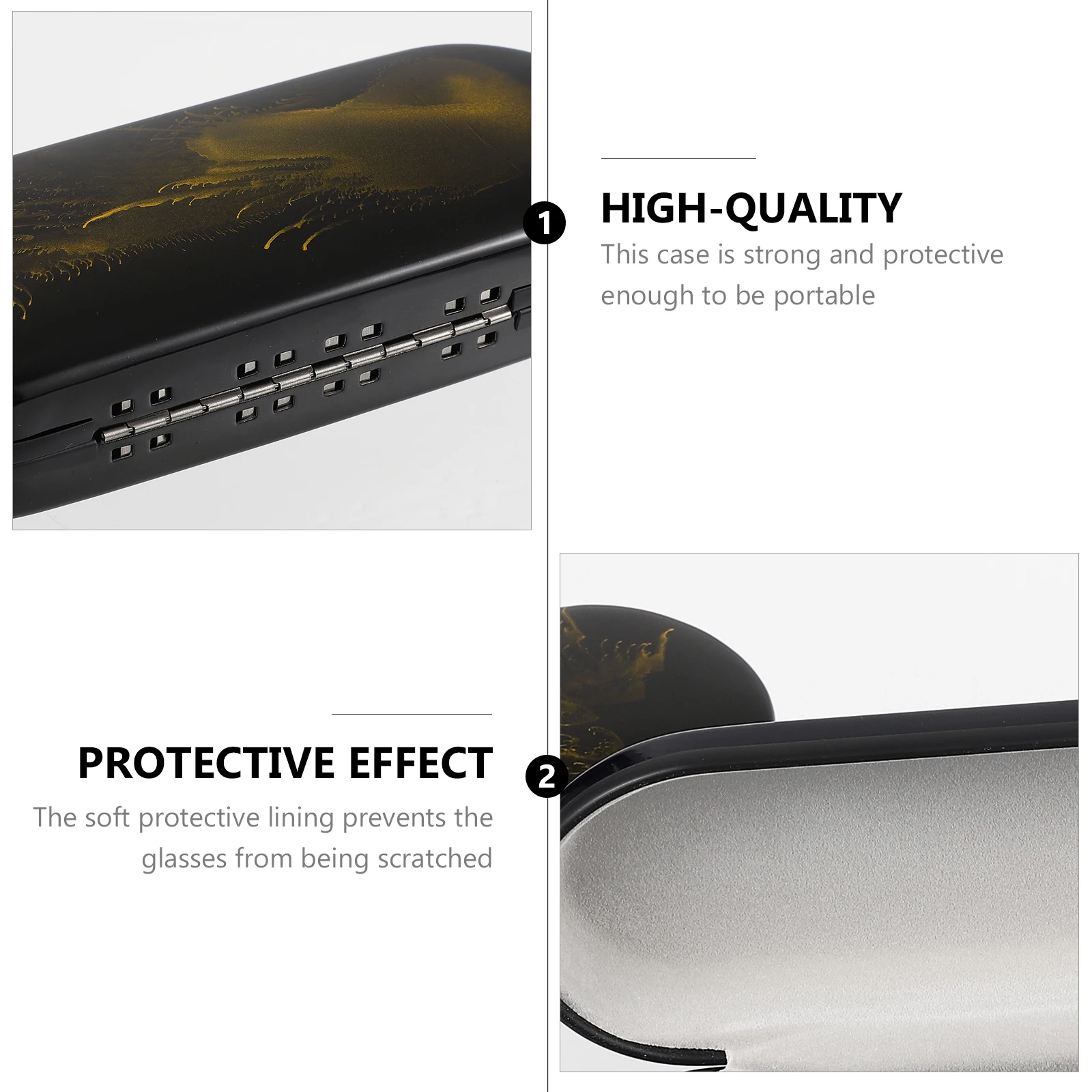 

2Pcs Glasses Storage Case Premium Sunglasses Box Portable Travel Use Practical Eyeglass Protector Durable Simple Fashion
