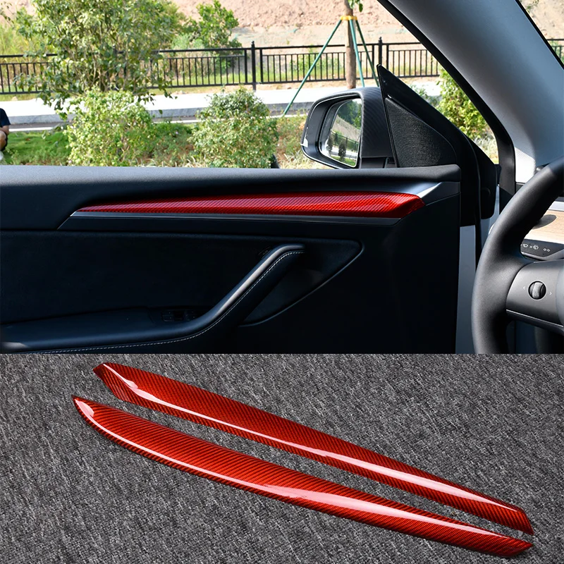

For 2016-2022 Tesla Model 3 Model Y High Quality Carbon Fiber Door Trim Interior Conversion Accessories