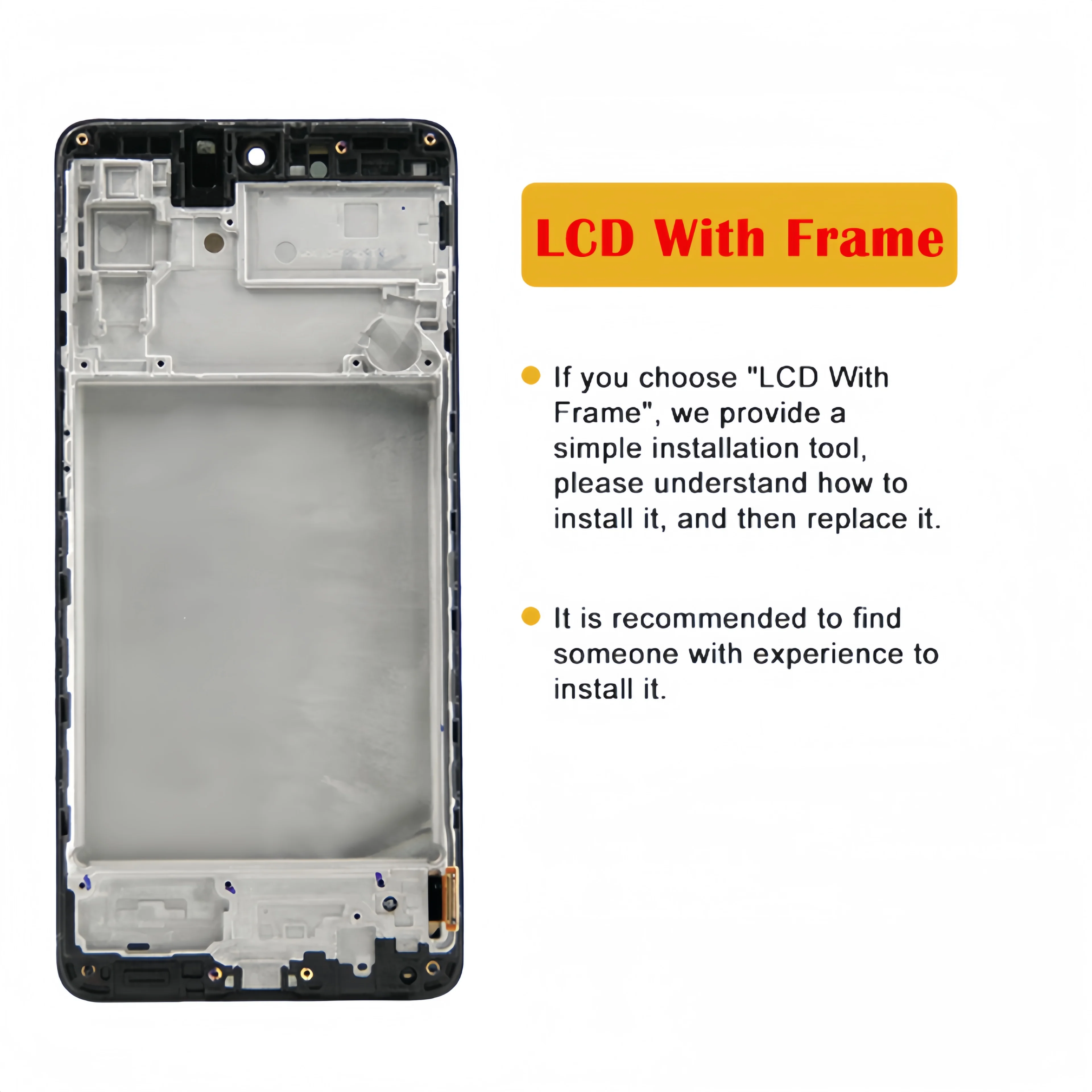 LCD Display Touch Screen Digitizer Assembly Replacement, Samsung Galaxy M51, M515, SM-M515F, SM-515F-DSN