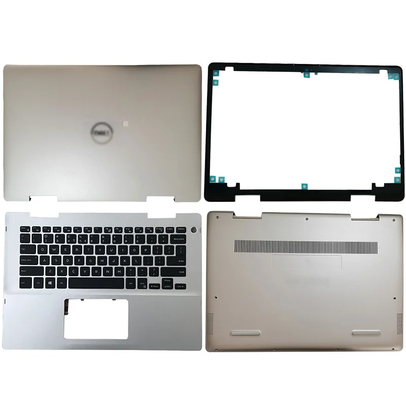 

For Dell Inspiron 14 14MF 5481 5482 Notebook Computer Case Laptop LCD Back Cover/Front Bezel/Palmrest/Bottom Case Silver