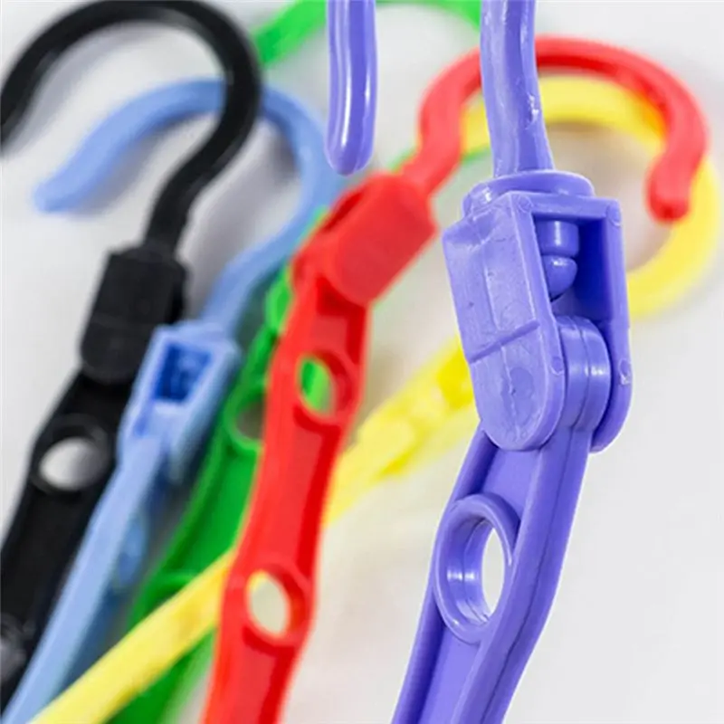 A77I 30PCS Ganci magici salvaspazio Robusto supporto in plastica Organizzatore di vestiti pesanti per dormitori Appartamenti Piccolo armadio