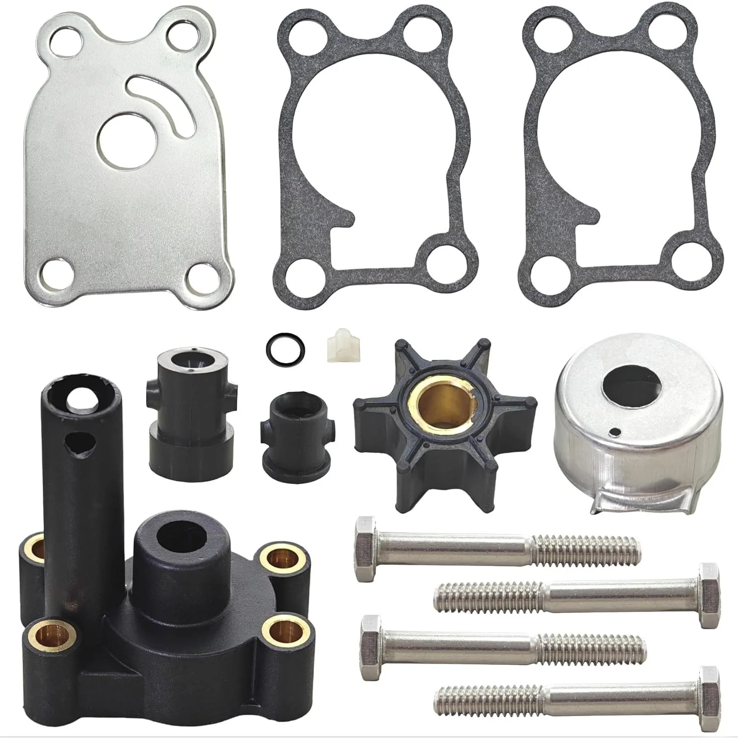 

396644 Marine Water Pump Impeller Repair Kit With Housing for Johnson Evinrude OMC 4 4.5 5 6 8HP Outboard Engines 389844 18-4529