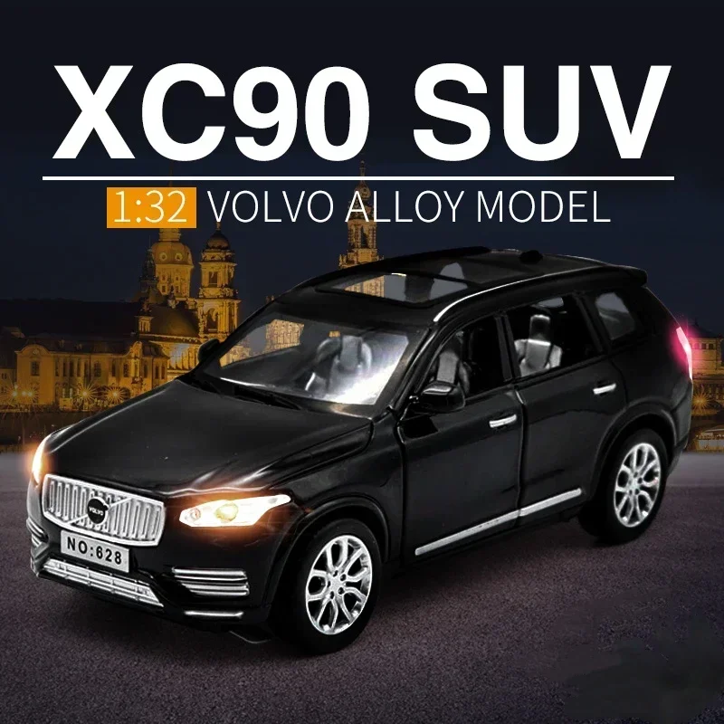 Volvo xc90 suv車モデル、金属製、高シミュレーション玩具、金属製、1:32インチ