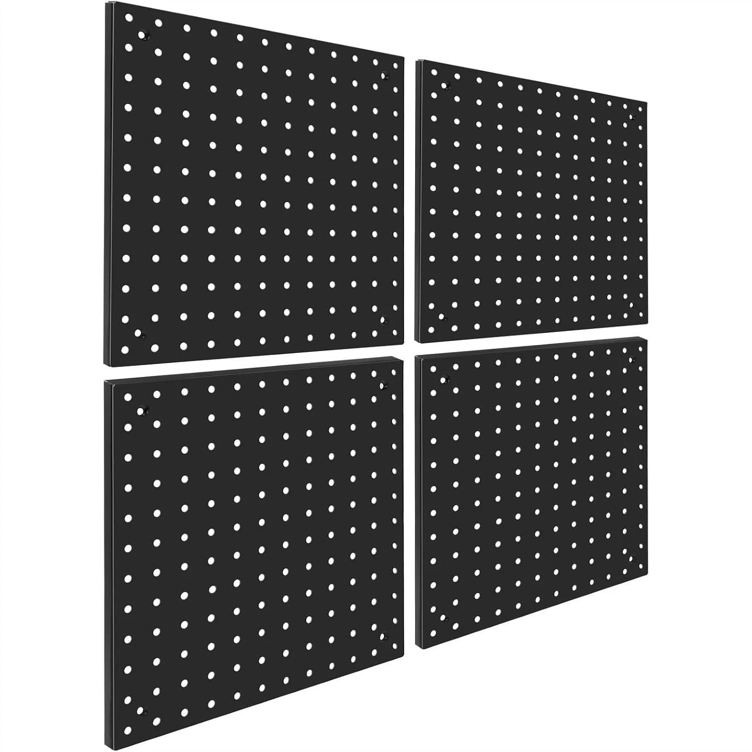 

Steel Pegboard 4-Pack 12x12 for Garage Tool Storage, Wall Organization with Hooks