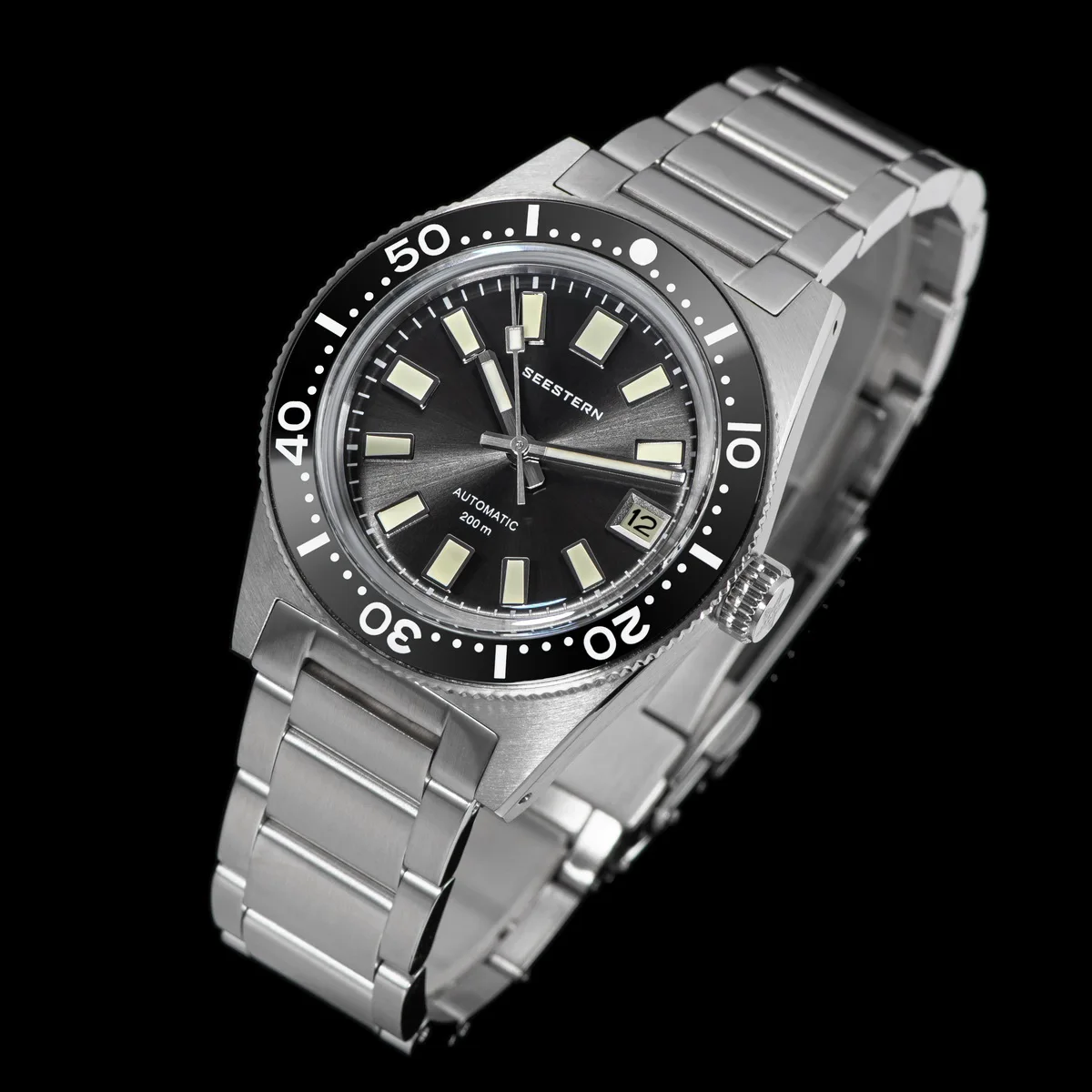 SEESTERN 62MAS Diving Watch Men Automatic Mechanical Wristwatch Luminous Bezel Waterproof NH35 Movement Sapphire Glass Bracelet