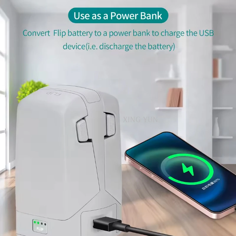 

2-way Battery Charging Hub For DJI Flip Fast Charger Vertical Butler Manager Power Bank For DJI Flip Drone Accessories