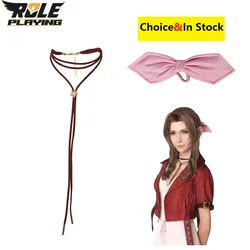 Aerith collar de encaje de cuello de fantasía Final para adultos, disfraz de Carnaval de Halloween, accesorios de juego de rol, regalos para mujeres y niñas