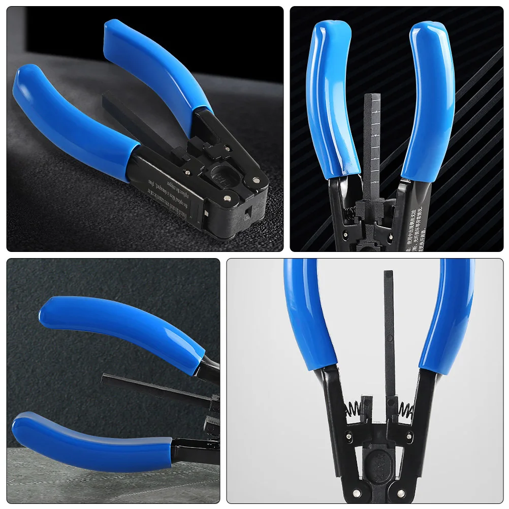 

1Pcs Fiber Optic Wire Stripper Professional Crimping Plier Adjustable Wrench Cable Cutter Wire Crimper Cable Stripping Hand Tool