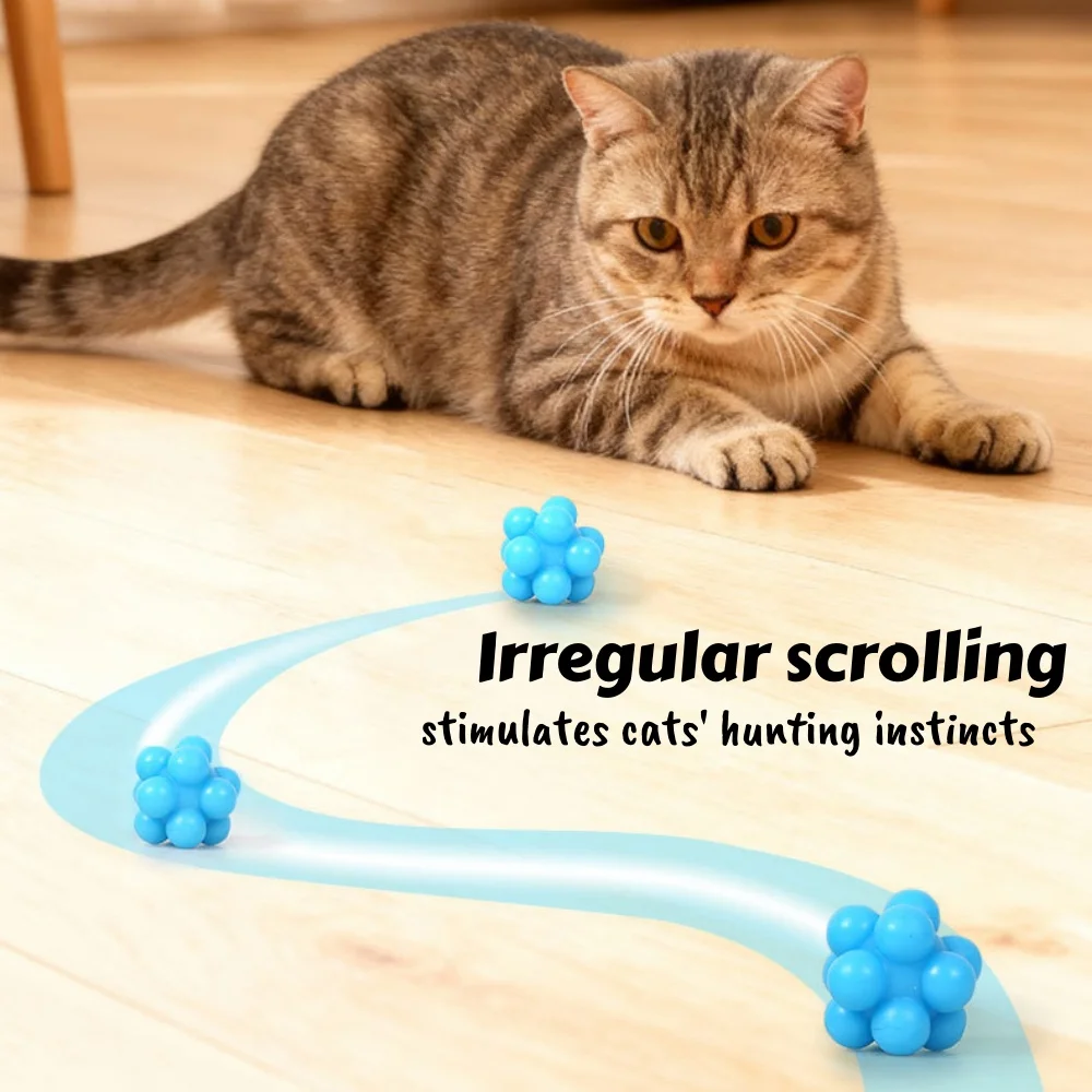 5/30pcs TPR Elastic Cat Toy Set Interactive Jumping Balls Random Colors Kitty Entertainment Props for Pets Indoor Play Game Toys