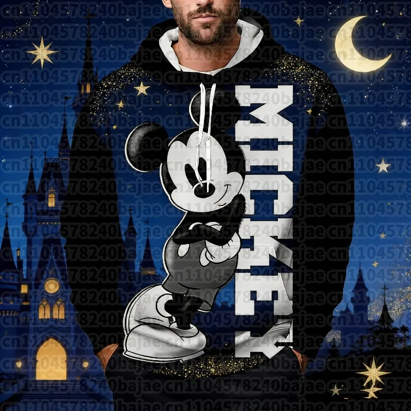 

New Fashion Disney Cartoon 2026 Hoodie for Autumn and Winter 3D Printed Mickey Mouse Pullover Fashion Comfortable Casual Hoodie