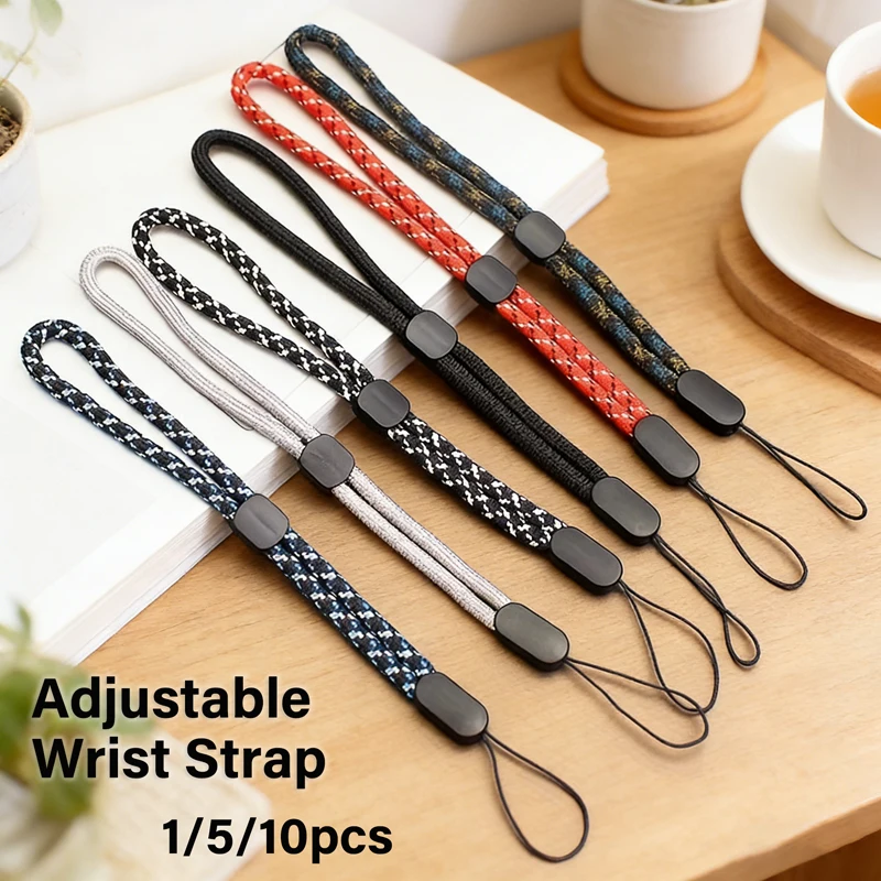 

1/5/10pcs Phone Straps USB Key Short Lanyard Adjustable Hand Wrist Strap Phone Rope Audio Anti-lost Cord for iPhone 15 16 17 Pro