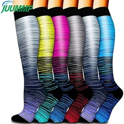 6 Pairs Compression Socks for Men & Women,15-20mmHg Is Best for Running, Athletic, Medical, Pregnancy, Travel