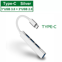 4 in 1 USB C HUB Extensions 4 Port Type C 3.0 Multi Splitter OTG Adapter for Lenovo Macbook Pro 13 15 Air Mi Pro PC Laptop