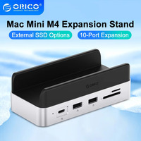 ORICO MiniDock Storage Expansion Dock for Mac Mini M4&M4 Pro Stand USB3.2 Gen2 Type C Dock with 512G 1T 2T 4T M.2 SSD Options