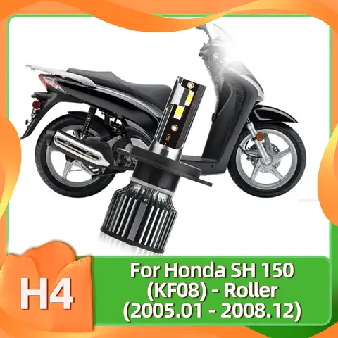1개 오토바이 헤드램프 전구 H4 하이/로우 빔 65W 초고휘도 10000LM 혼다 SH150 SH 150 (KF08) - 롤러 2005 2006 2007 2008용