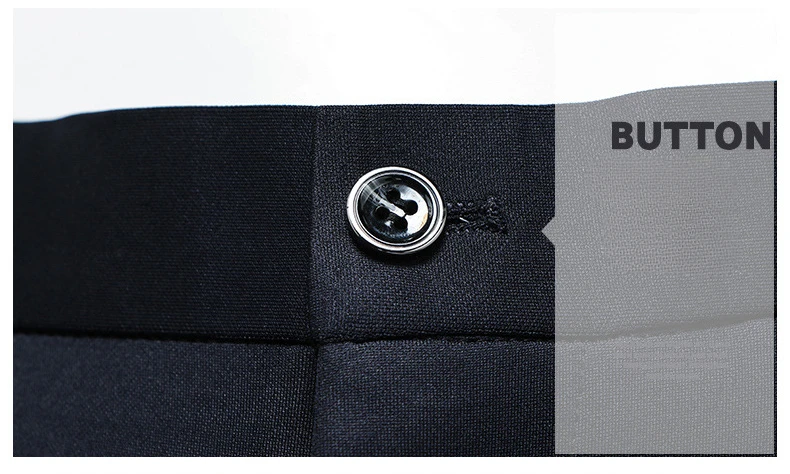 Elastische Herren-Anzughose, dünne Hose mit geradem Bein, knitterfrei, bügelfrei, Streetwear, Herrenhose, Business – Detail 8
