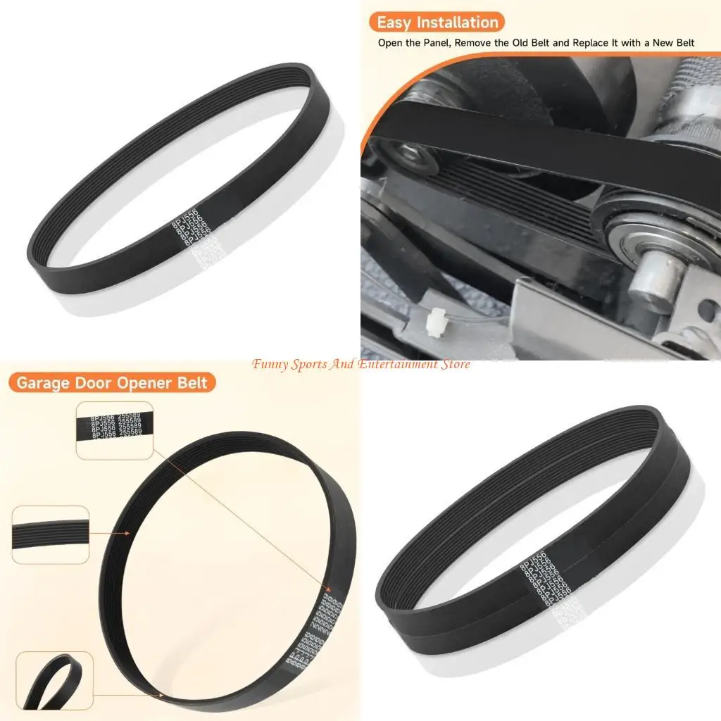 C4DE Enhanced Efficiency Treadmill Motor Drive Belt 8PJ556 Machine Transmission Rubber Belt for Motor Systems Enduring