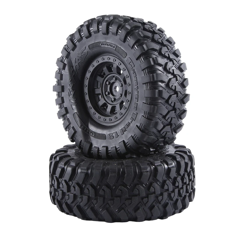 4Pcs 120Mm Metal 1.9Inch Beadlock Wheel Rim Rubber Tire Set For 1/10 RC Crawler Car Traxxas TRX4 RC4WD D90 Axial SCX10