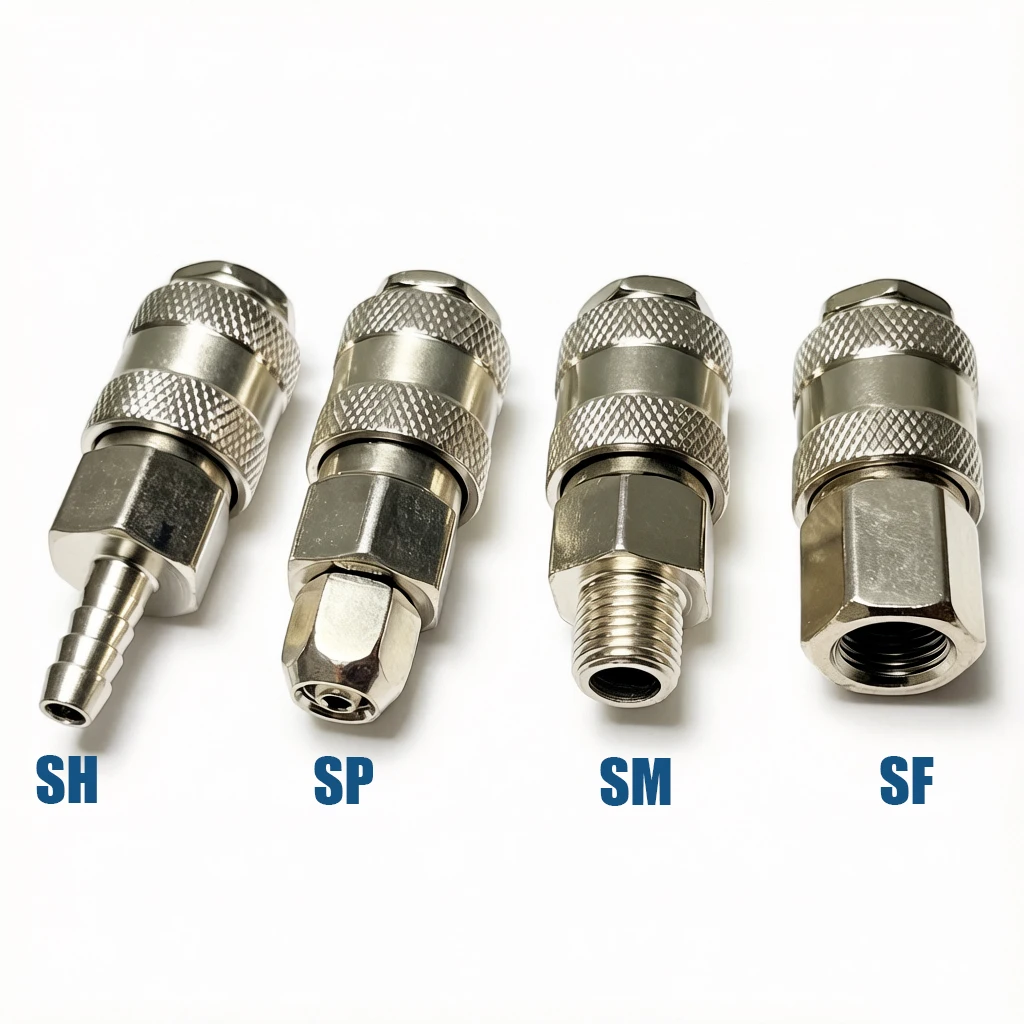 EU Type Pneumatic Quick Coupler Air Compressor Quick Connect Fitting European Standard Air Hose Quick Release Connector Air Tool