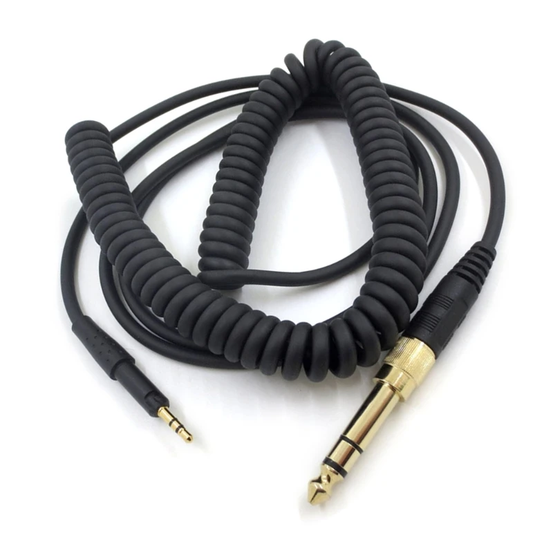 Cable de auriculares con resorte Jack de 6,35mm fiable para Sennheiser HD6DJ MIX HD8 HD7