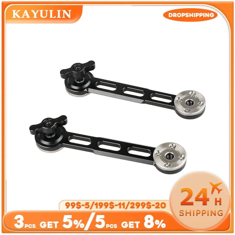 Kayulin Nato Rail M6 braccio prolunga rosetta vite a testa zigrinata nera per dispositivi rosetta standard arre (2 pezzi)