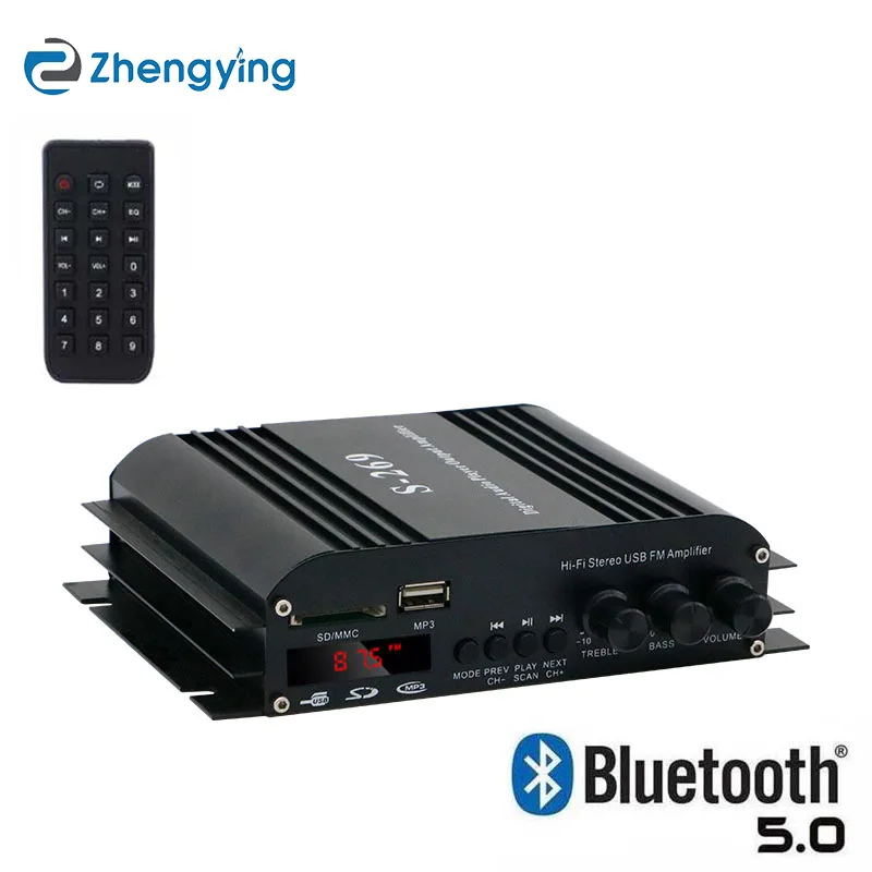 4 Channel HiFi Sound Amplifier Digital Audio Bluetooth Amplifier Subwoofer Amplifier for Home and Car Use