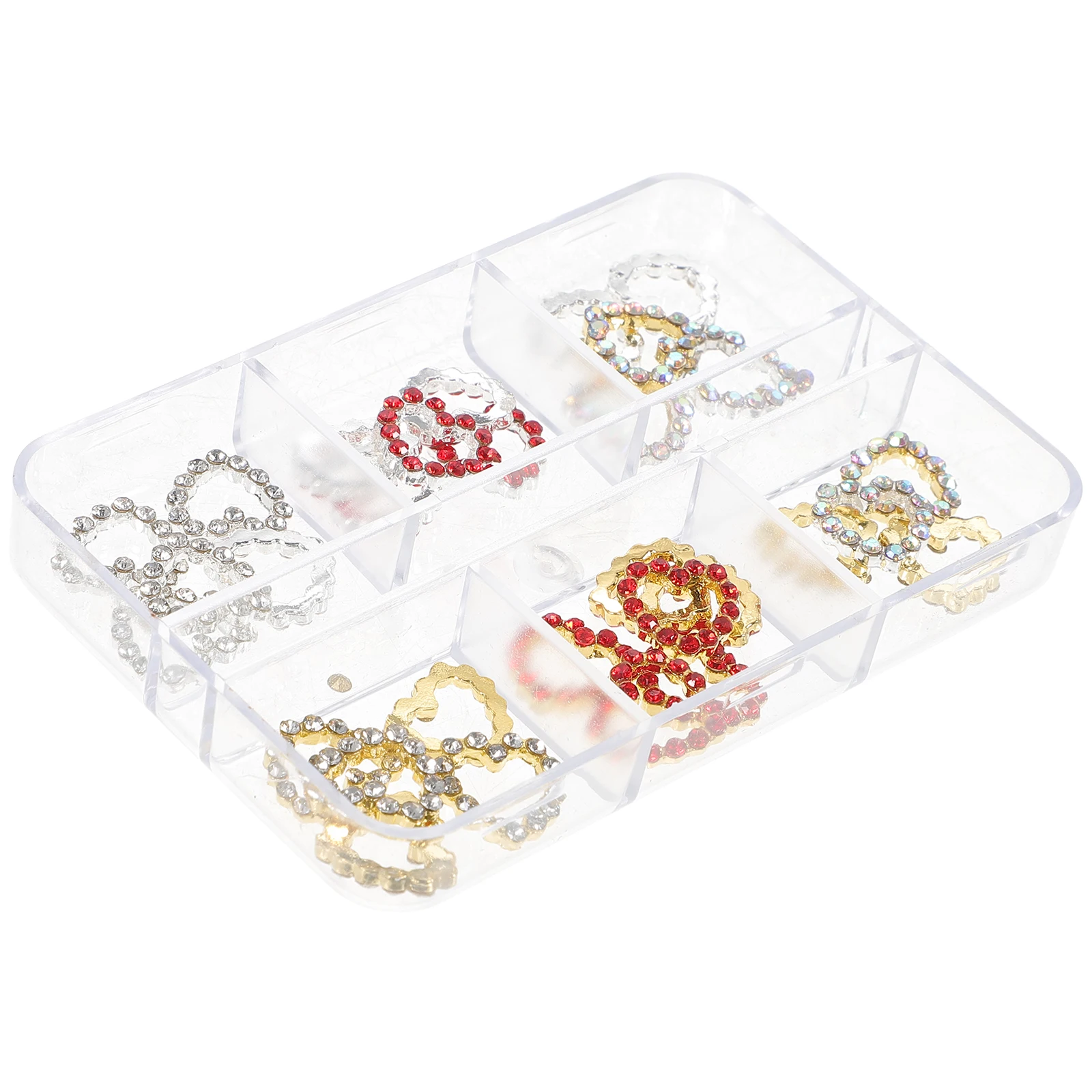 

Rhinestone Nail Art Gems Decorations Colorful Crystal Heart Charms for Nails 3D Nail Supplies Jewels Studs Toe FingernailDecor