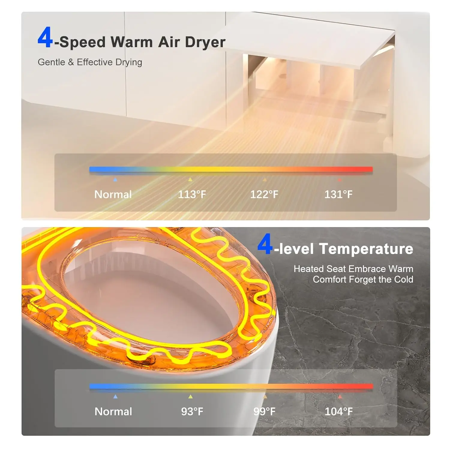 Smart Toilet with Bidet Built In, Modern Tankless Bidet Toilet with Auto Open/Close, Self-cleaning, Instant Warm, Customized image 5