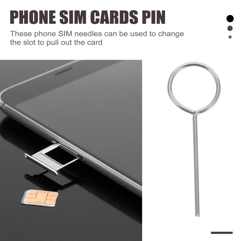 Ejetar Sim Card Tray Open Pin Needle Ferramenta Chave, Universal Mobile Phone, Ejetor Ejetor, Ferramenta de remoção, 100pcs