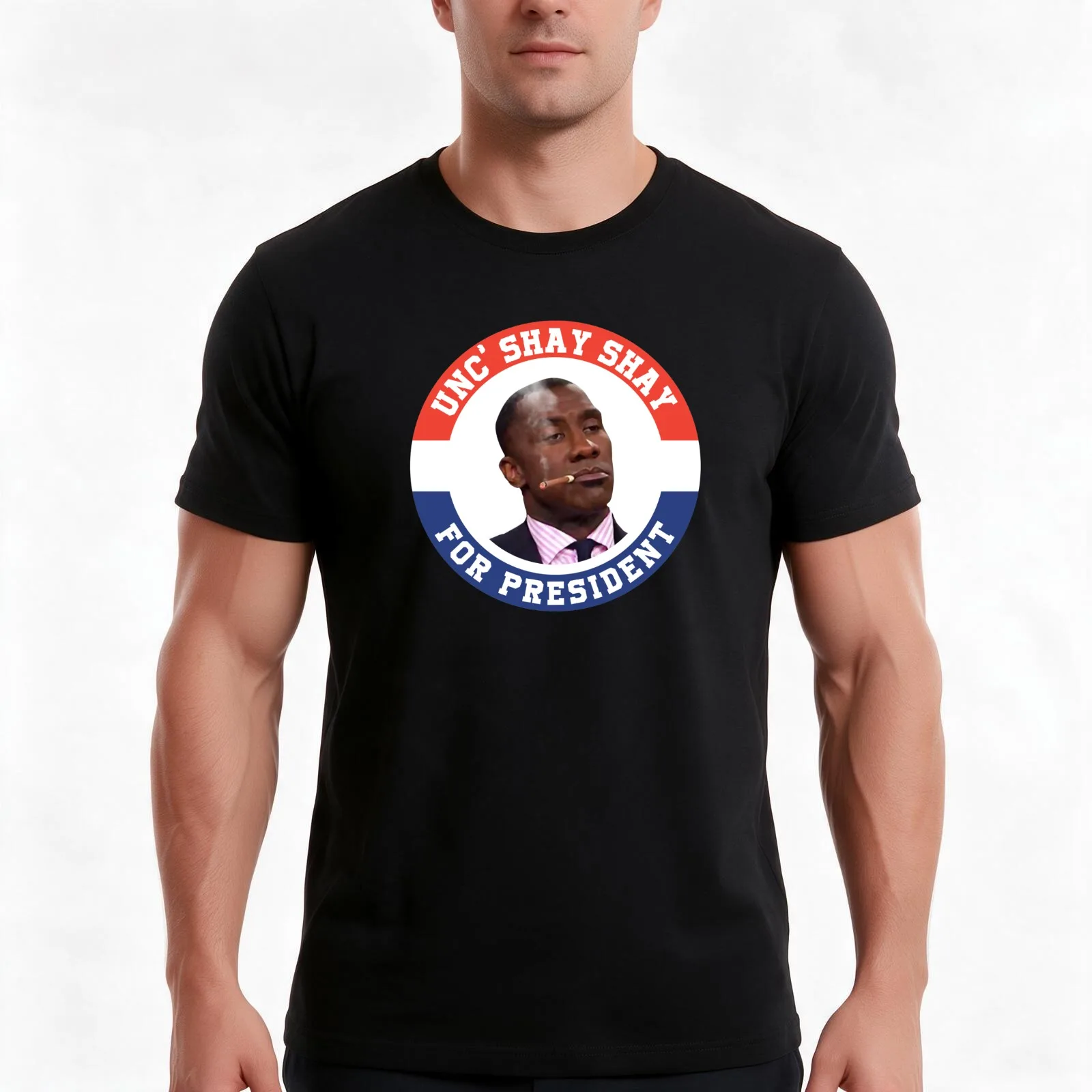 Shannon Sharpe Unc Shay Shay Undisputed President T-Shirt, Summer Casual Cotton Tee, Oversized Streetwear Tops, Unisex Men Women
