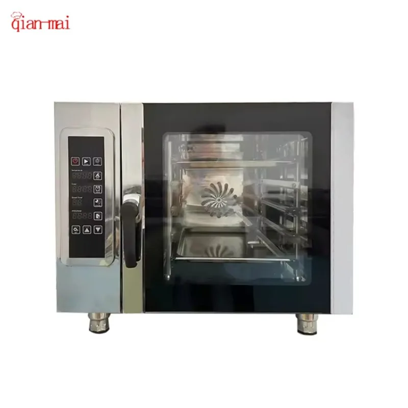 Commercial 5 Trays Steam Baking Oven Electric Bakery Kitchen Equipment Hot Air Convection Oven With Steam