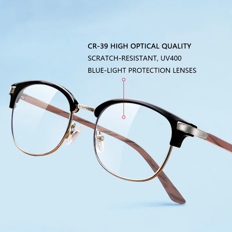  Ultra-Thin Reading Glasses Anti Blue Ray Anti-Fatigue for Men,Ultralight Eyeglasses Frame,Magnifying Presbyopic Eyeglasses