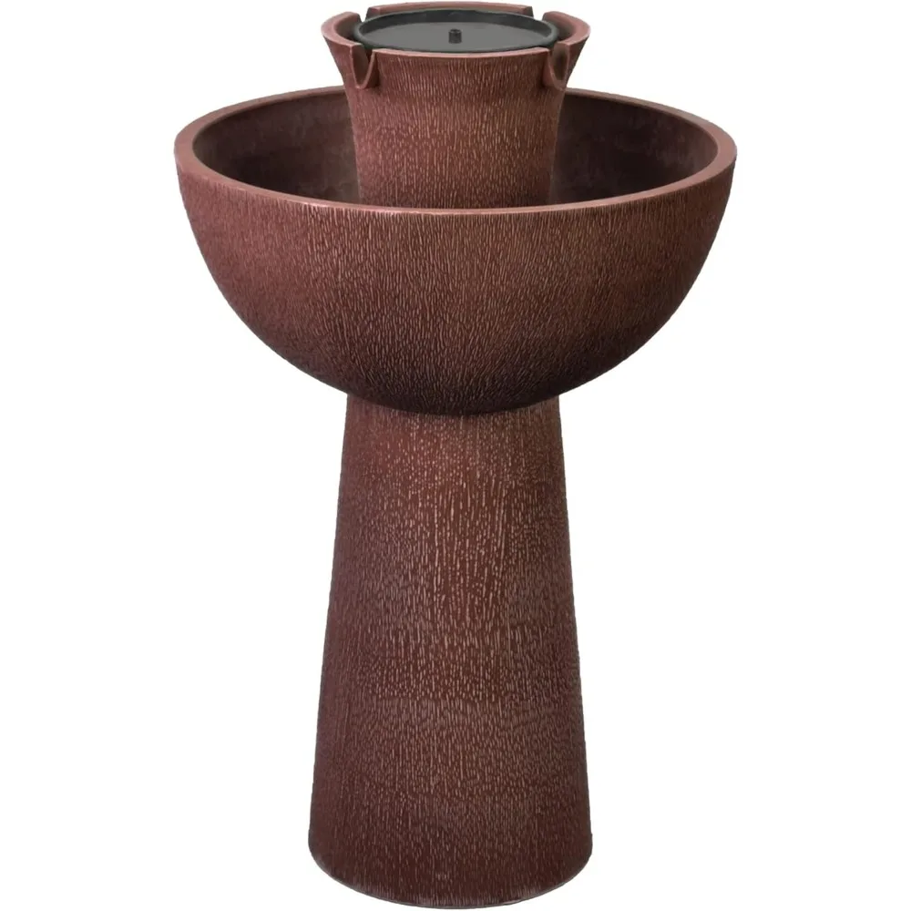 

Bernini Alba Cordless Water Fountain, 26" Battery Powered Water Fountains with 3-in-1 Finial, Outdoor or Indoor for Garden, Pati