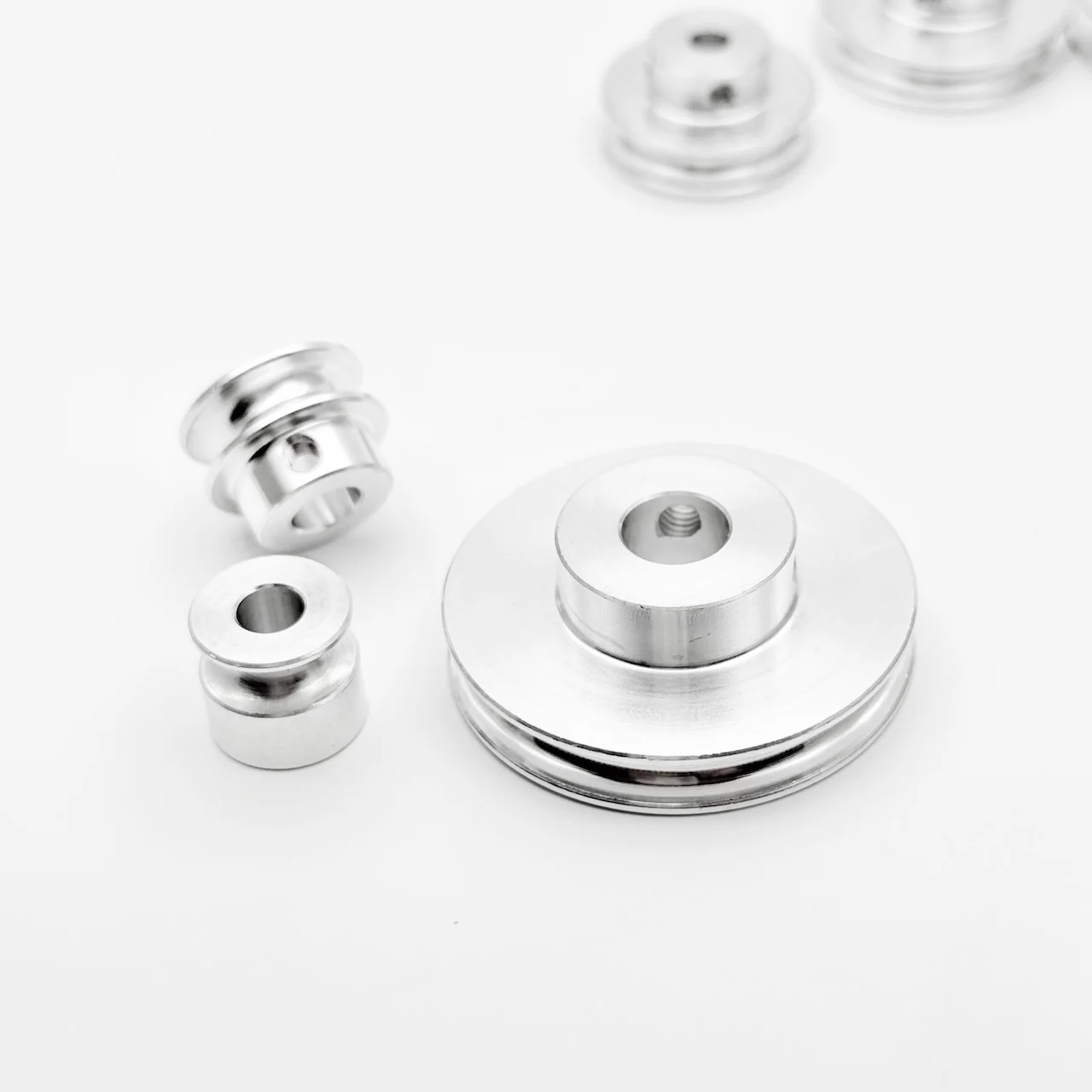 High-Precision 4MM Aluminum Alloy Pulley U-groove Metal Belt Pulley Wheel DIY Transmission System 12/16/21/26/31/36/41/46/51MM