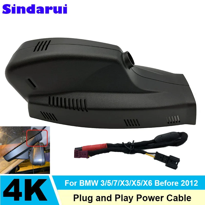 

4K HD 2160P Новый автомобильный видеорегистратор Plug and Play WIFi для BMW 3/5/7/X3/X5/X6 E46 E60 E90 E70 до 2012 года с управлением через приложение