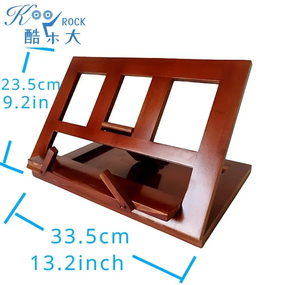 

Bamboo Book Shtender, 33.5x23.5cm Reading rack, Music score stand Bible Bookshelf Brown wood color,Rabbi Chanting stand