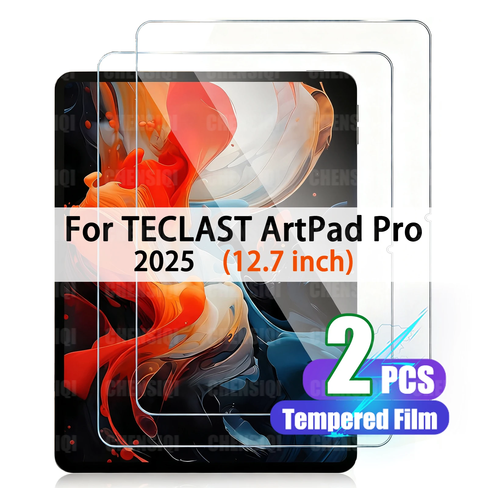 

12.7" Tablet Tempered Glass Film For TECLAST ArtPad Pro 2025 HD Clear 9H Hardness 2.5D Radian Edge Anti-Scratch Screen Protector