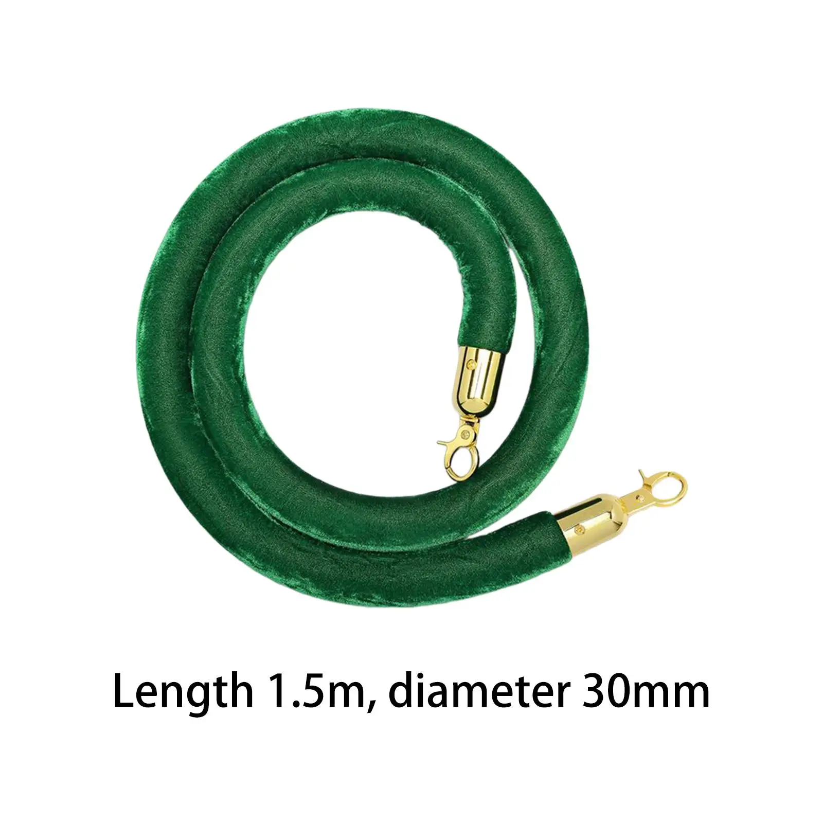 حبل حاجز للتحكم في الحشود مقاس 59 بوصة بديل متعدد الاستخدامات للمحفى المسرحية باللون الأخضر #4