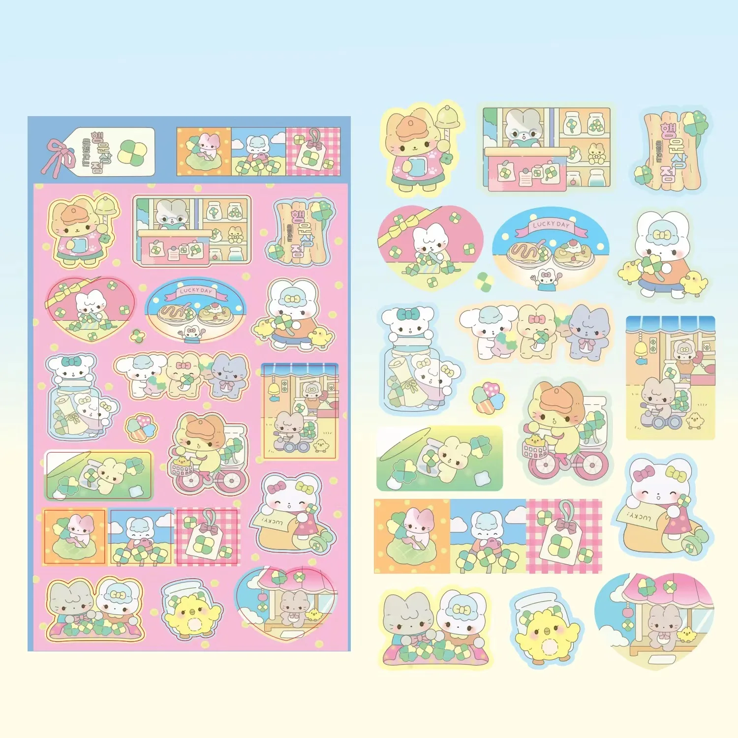 ins cute cartoon stickers laser decorations DIY materials