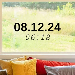 Date Number Sticker 08/12/2024, Syria Theme Decal Waterproof for Wall, Window, Door, Car, Truck, Rear Window