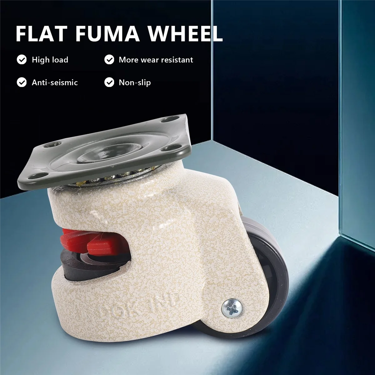 4 قطعة عجلات التسوية القابلة للسحب آلة صناعية عجلة دوارة عجلة الخروع لكرسي المكتب عربة سعة 220 رطل GD-40F